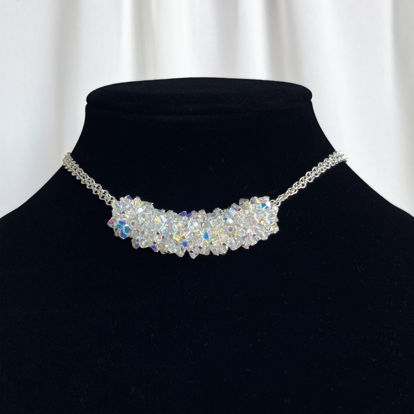 The Celeste Necklace – Romantic Crystal Cluster Necklace
