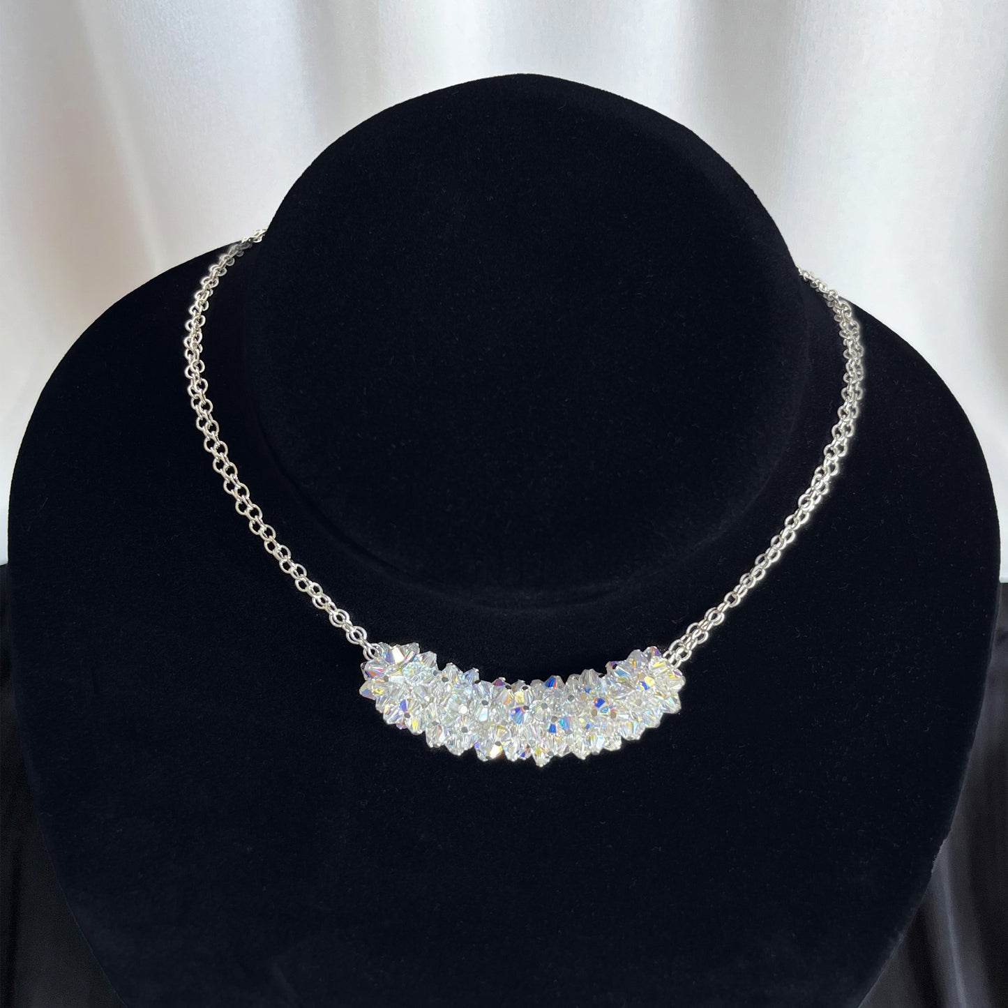 The Celeste Necklace – Romantic Crystal Cluster Necklace