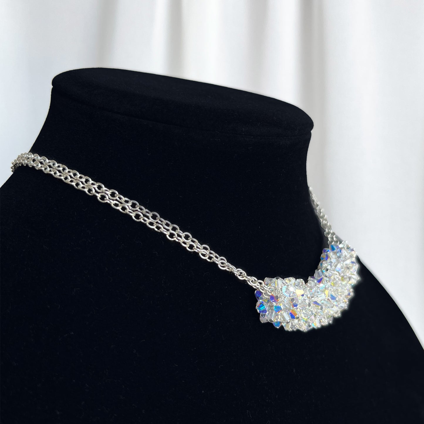 The Celeste Necklace – Romantic Crystal Cluster Necklace