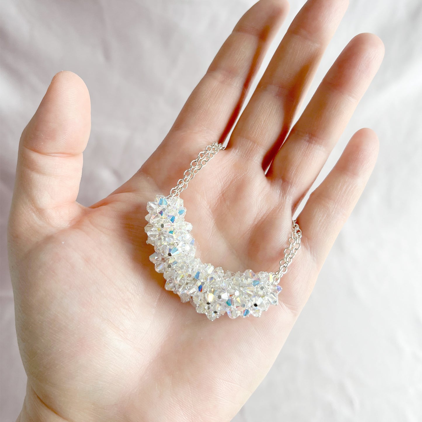 The Celeste Necklace – Romantic Crystal Cluster Necklace