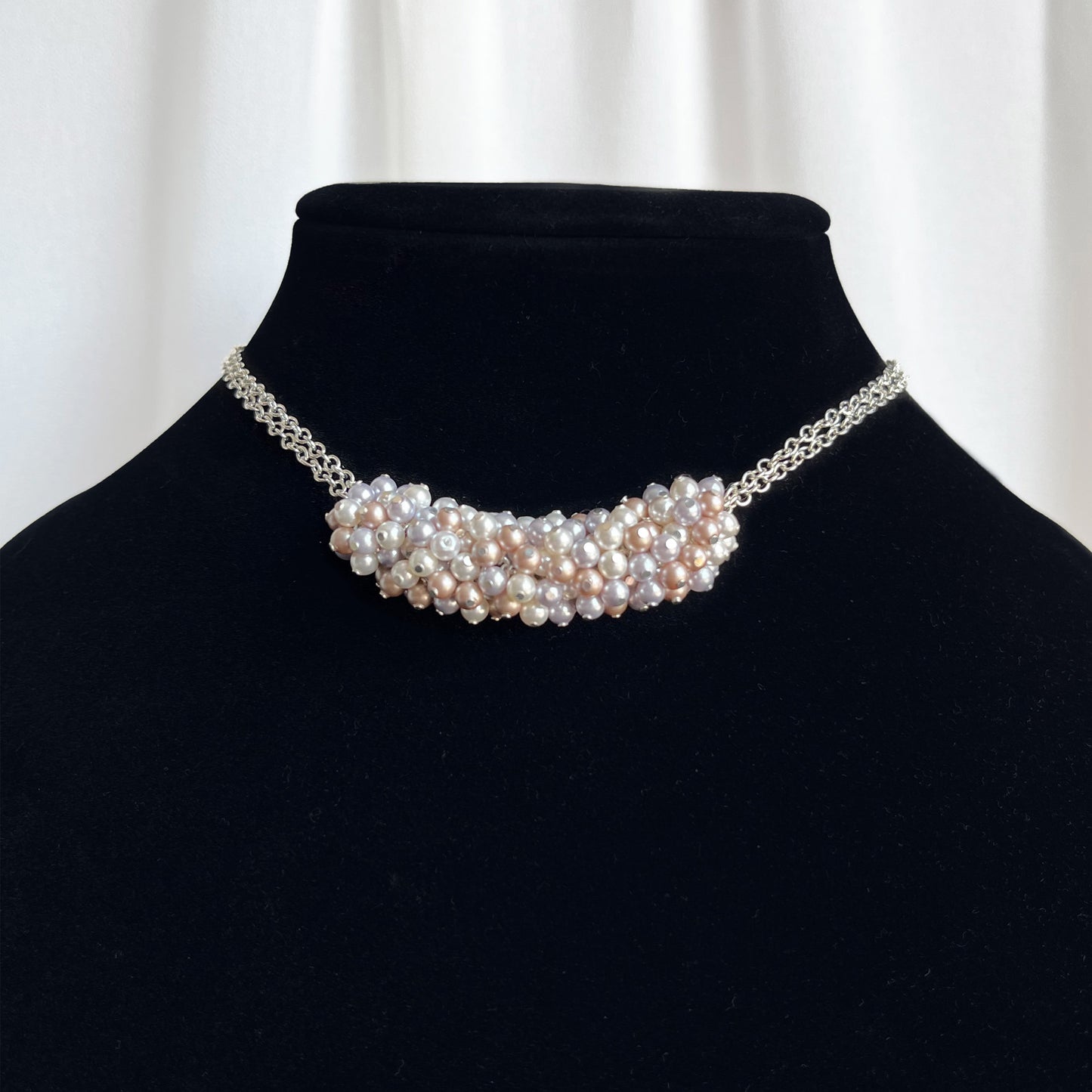 The Genevieve Necklace - Pearl Cluster Necklace - Lavender Almond