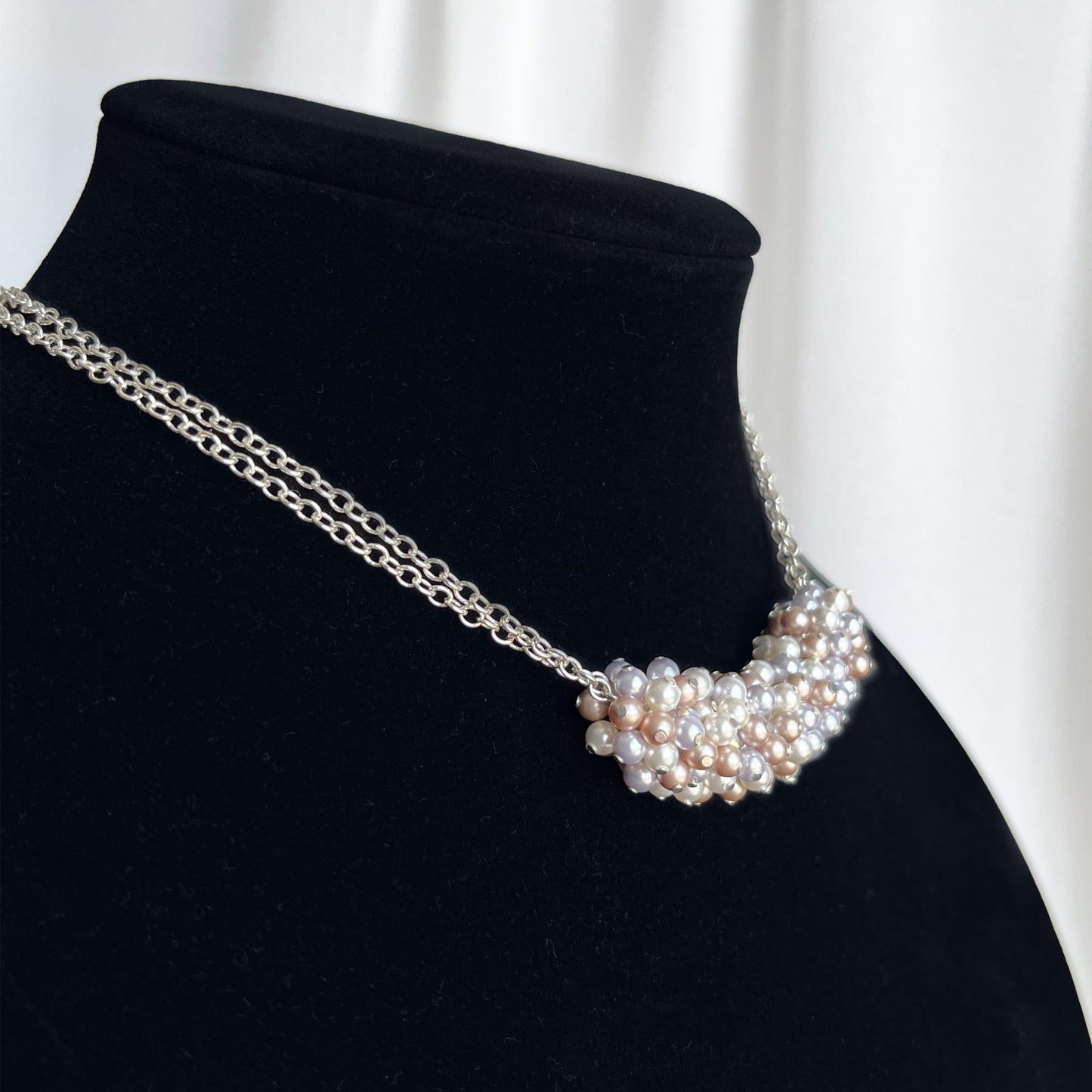 The Genevieve Necklace - Pearl Cluster Necklace - Lavender Almond